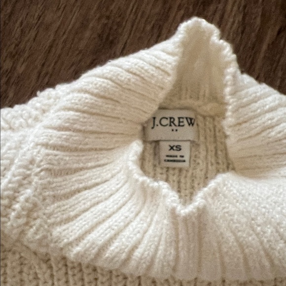 J. Crew Cream Cable-Knit Mock Neck Sweater - Picture 4 of 4